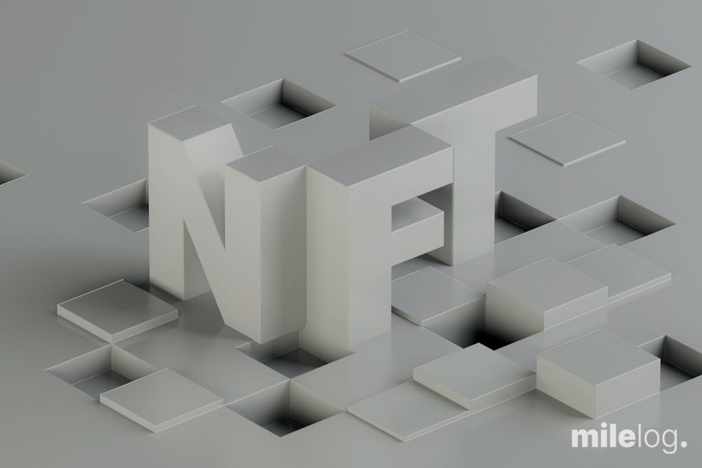 NFT 마켓플레이스 사업과 세무 처리를 상징하는 디지털 자산 이미지
