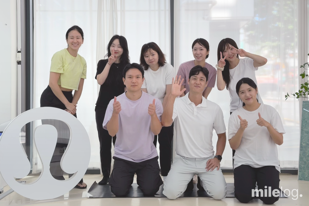 마일스톤과 룰루레몬 파르나스몰이 함께 진행한 트레이닝 클래스 메인 이미지